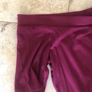 Elegant Off-Shoulder Burgundy Bodysuit